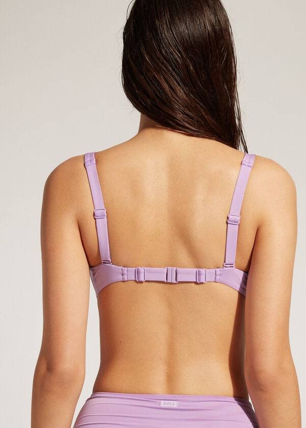 Women's Calzedonia Balconette Indonesia Eco Bikini Tops Purple | IE1670OR