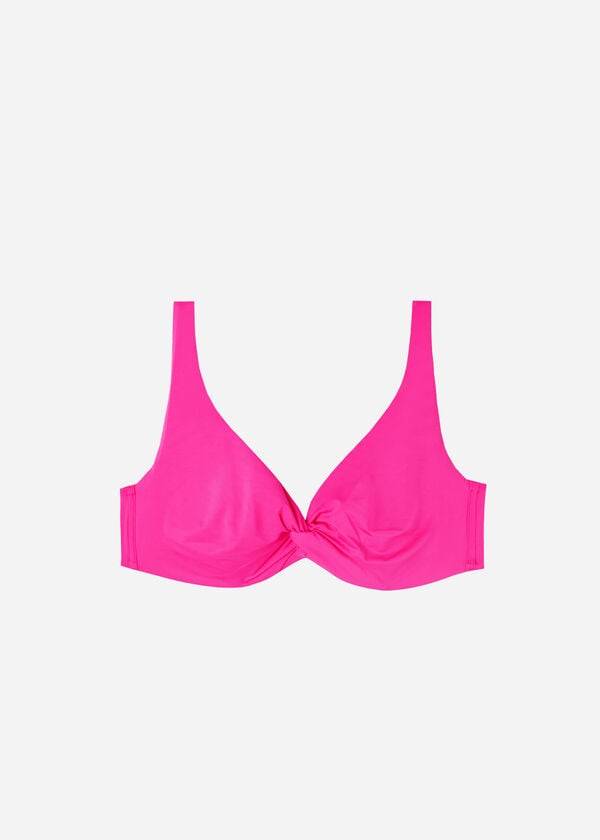 Women's Calzedonia Balconette Indonesia Eco cobey Bikini Tops Pink | IE1673SO