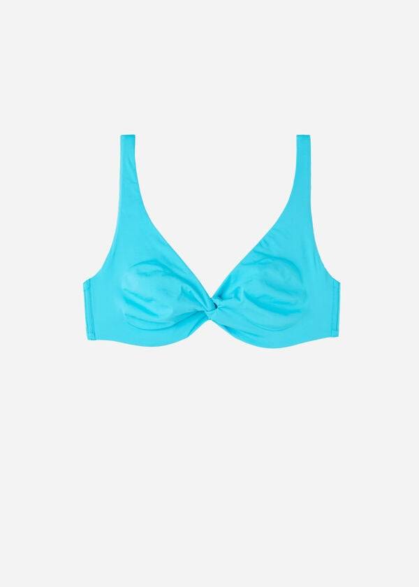 Women's Calzedonia Balconette Indonesia Eco cobey Bikini Tops Turquoise | IE1675FM