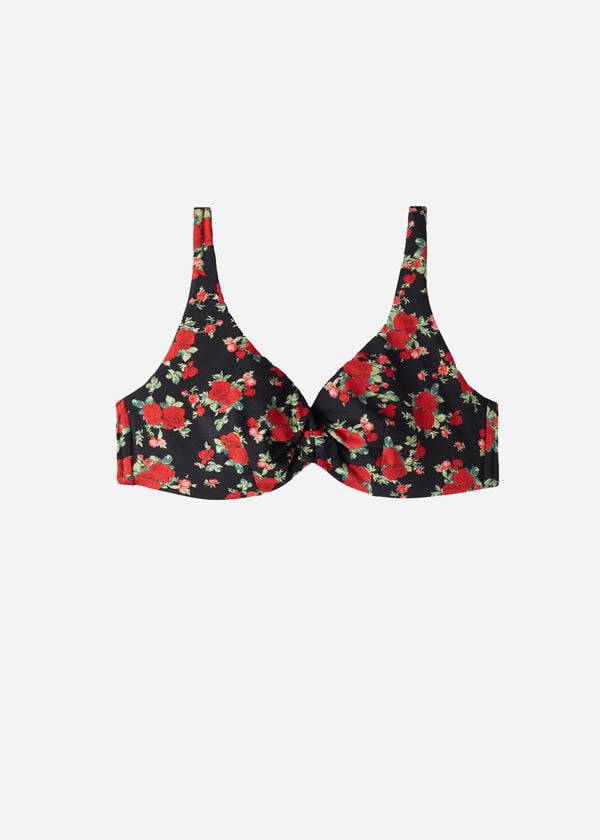 Women's Calzedonia Balconette Rose Animal Print Nizza Bikini Tops Pink | IE1682XF