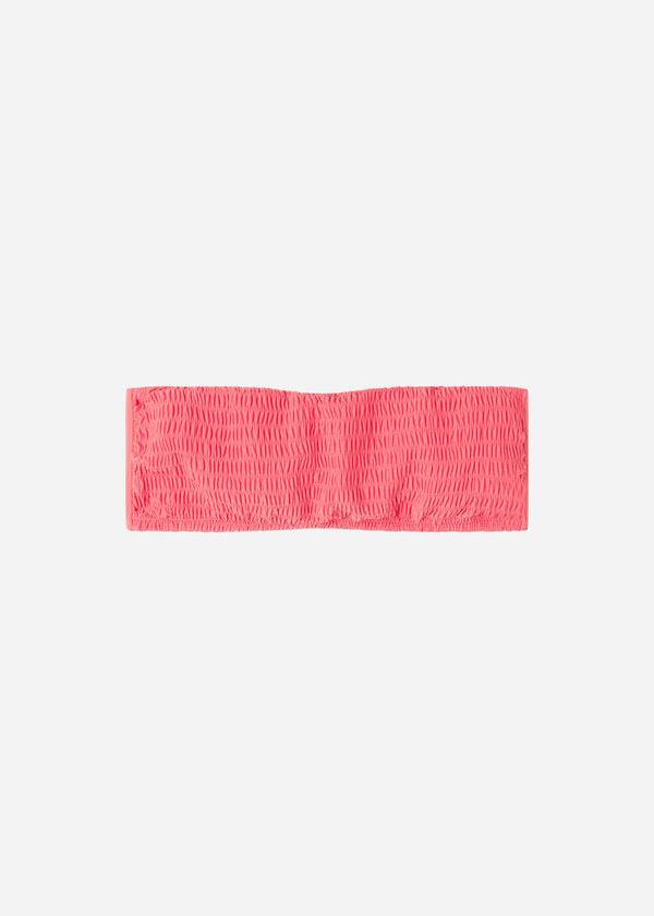 Women's Calzedonia Bandeau Lanzarote Bikini Tops Pink | IE1693YU