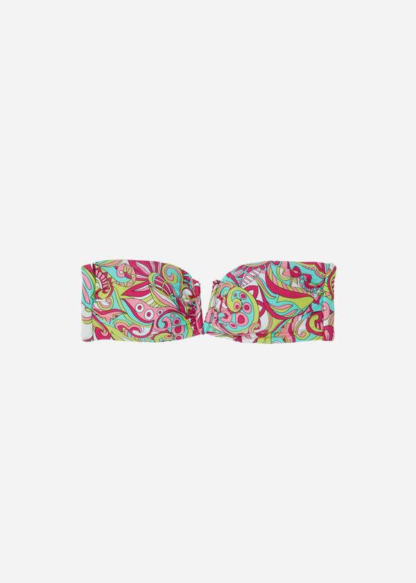 Women's Calzedonia Bandeau Londra Bikini Tops Pink | IE1696OR