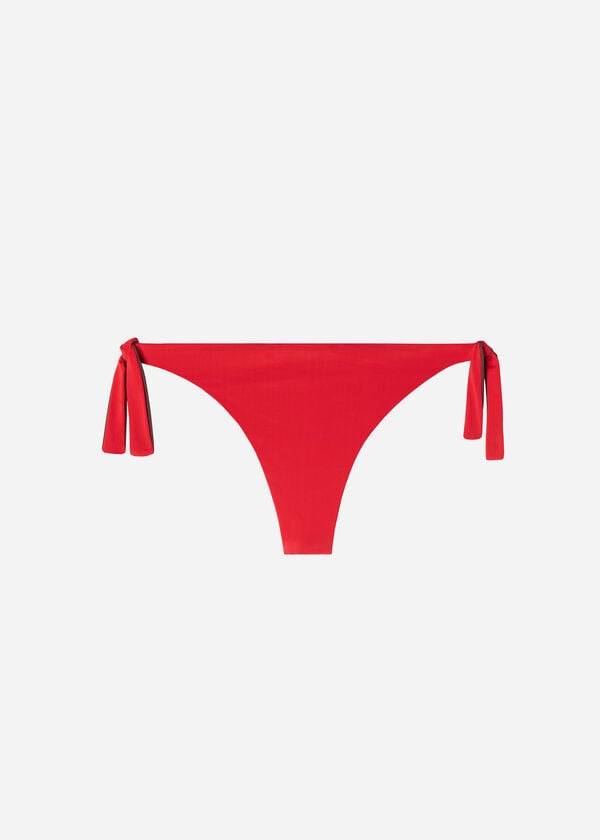 Women's Calzedonia Bow Brazilian Indonesia Eco Bikini Bottoms Red | IE1303YU