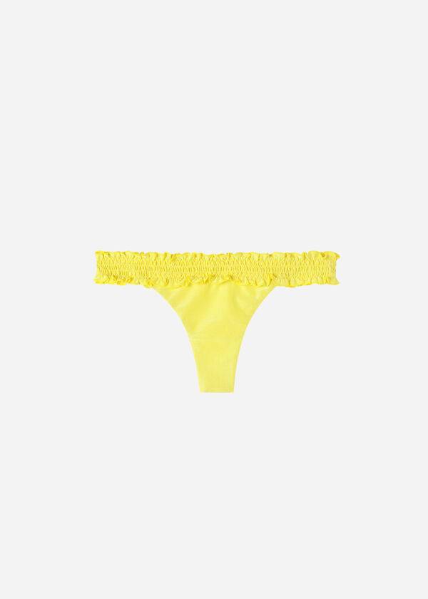 Women's Calzedonia Brazilian Formentera Bikini Bottoms Yellow | IE1306OR