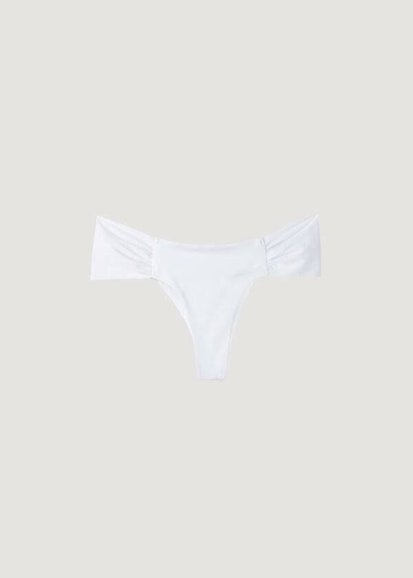 Women's Calzedonia Brazilian Indonesia Eco Bikini Bottoms White | IE1310DN