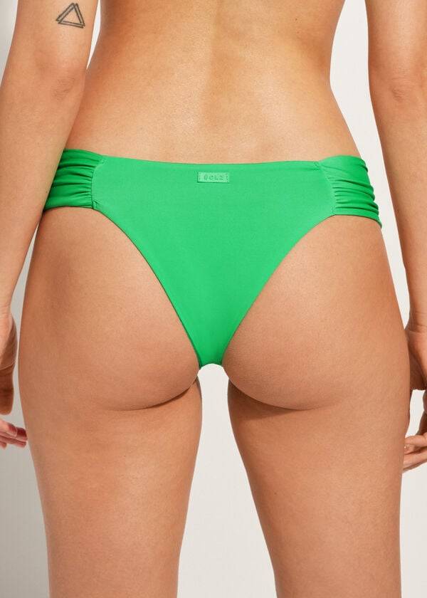 Women's Calzedonia Brazilian Indonesia Eco Bikini Bottoms Green | IE1312GL