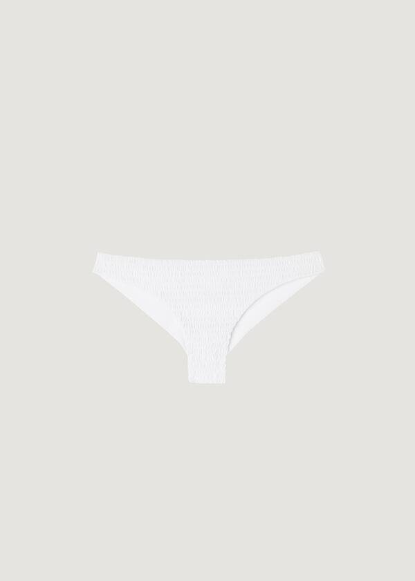 Women's Calzedonia Brazilian Lanzarote Bikini Bottoms White | IE1317ZG