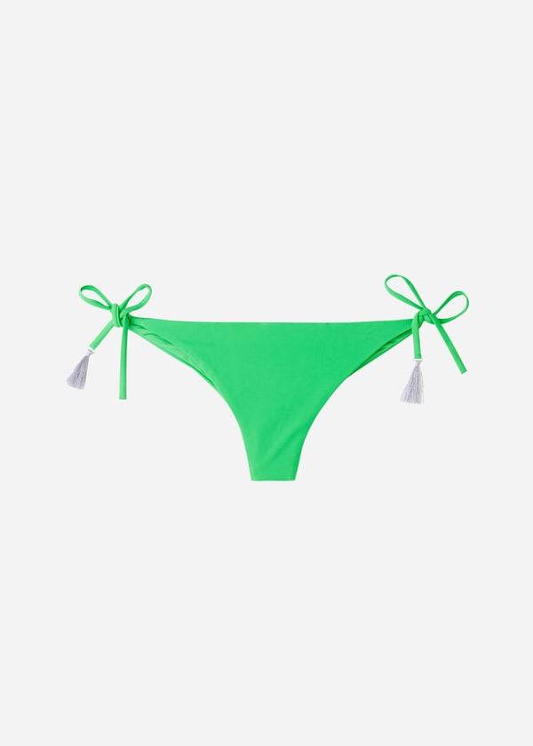 Women's Calzedonia Brazilian String Capri Bikini Bottoms Green | IE1328TV