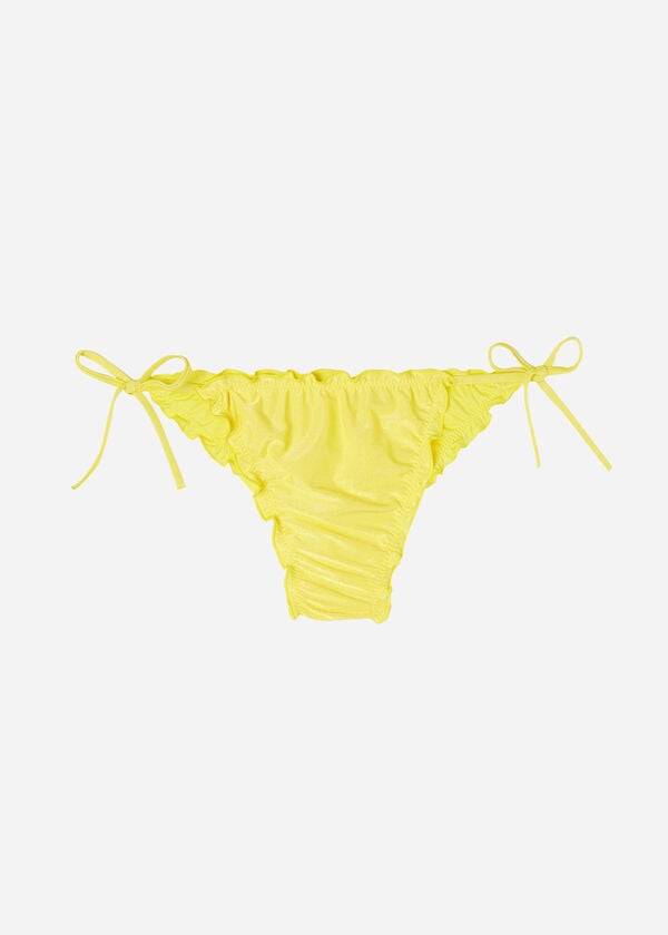 Women's Calzedonia Brazilian String Formentera Bikini Bottoms Yellow | IE1334AP