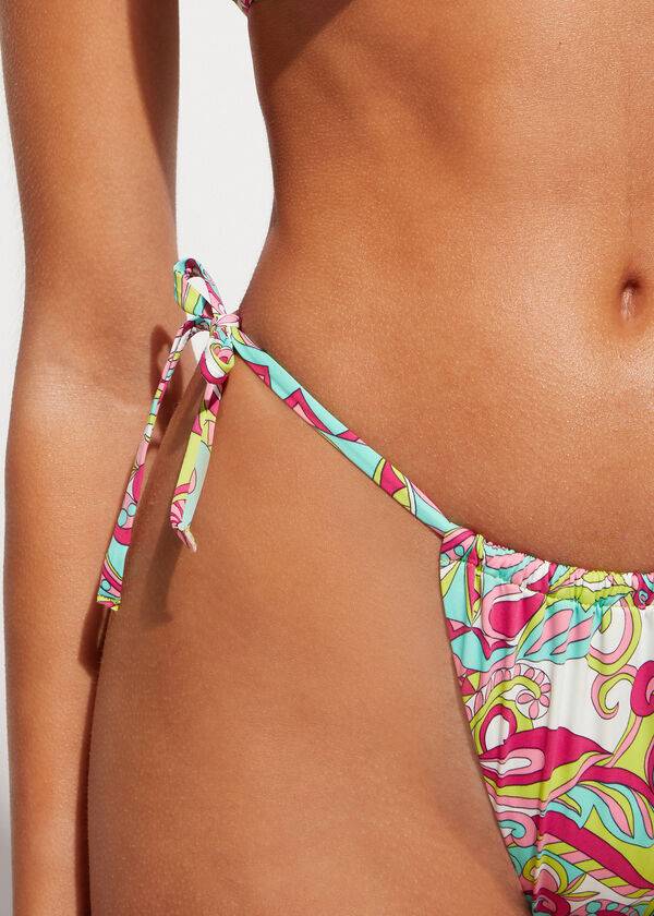 Women's Calzedonia Brazilian String Londra Bikini Bottoms Multicolor | IE1338GL