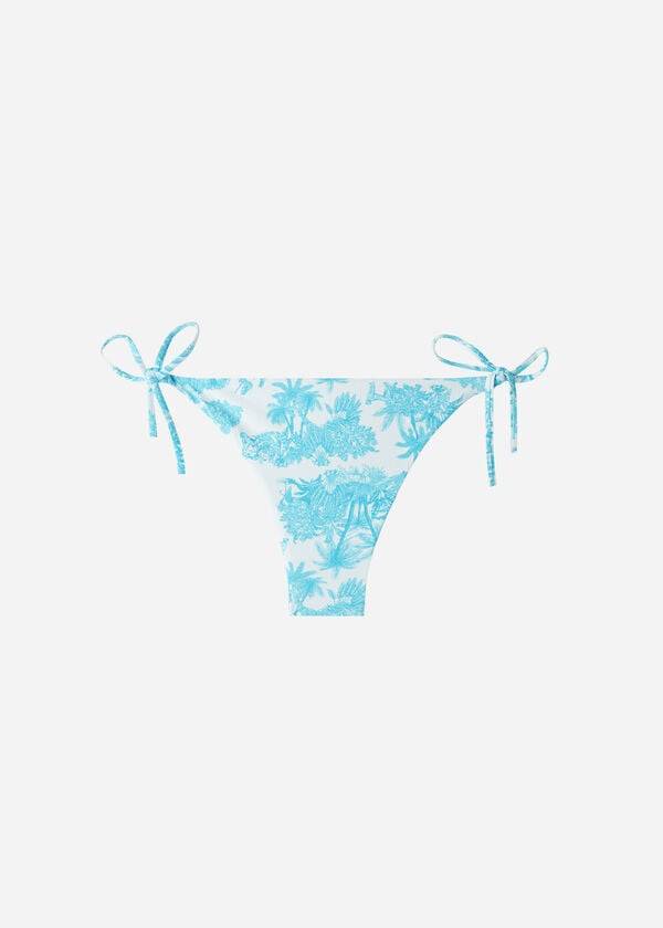 Women's Calzedonia Brazilian String Sorrento Bikini Bottoms Blue | IE1339HK