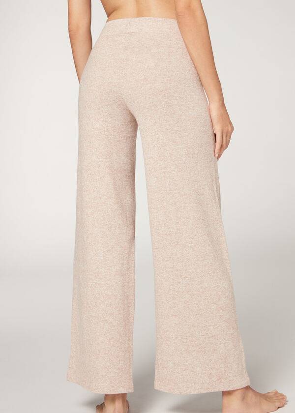 Women's Calzedonia Cashmere Palazzo Leggings Beige | IE2623HK