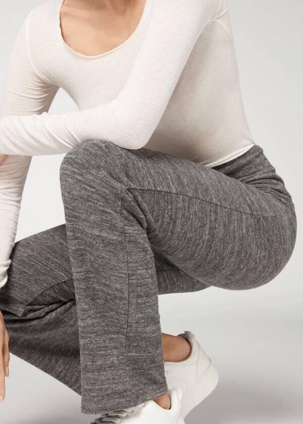 Women's Calzedonia Cashmere Straight Leggings Grey | IE2626DN