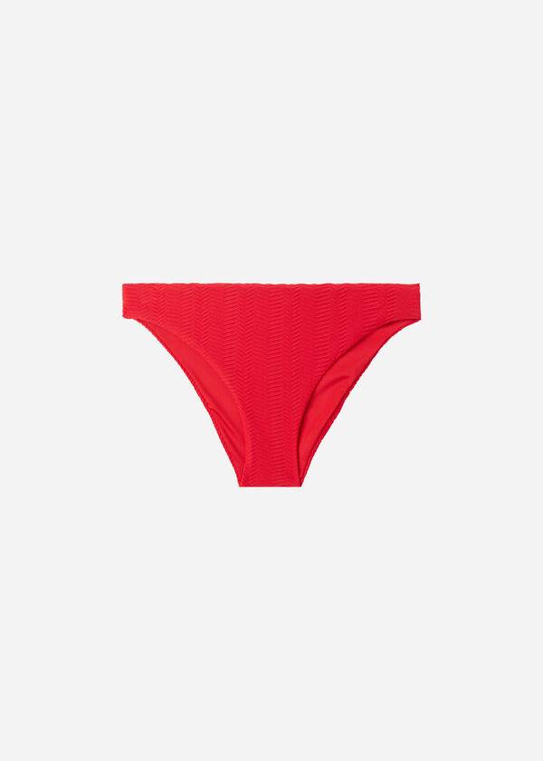 Women's Calzedonia Chevron Casablanca Bikini Bottoms Red | IE1349MA