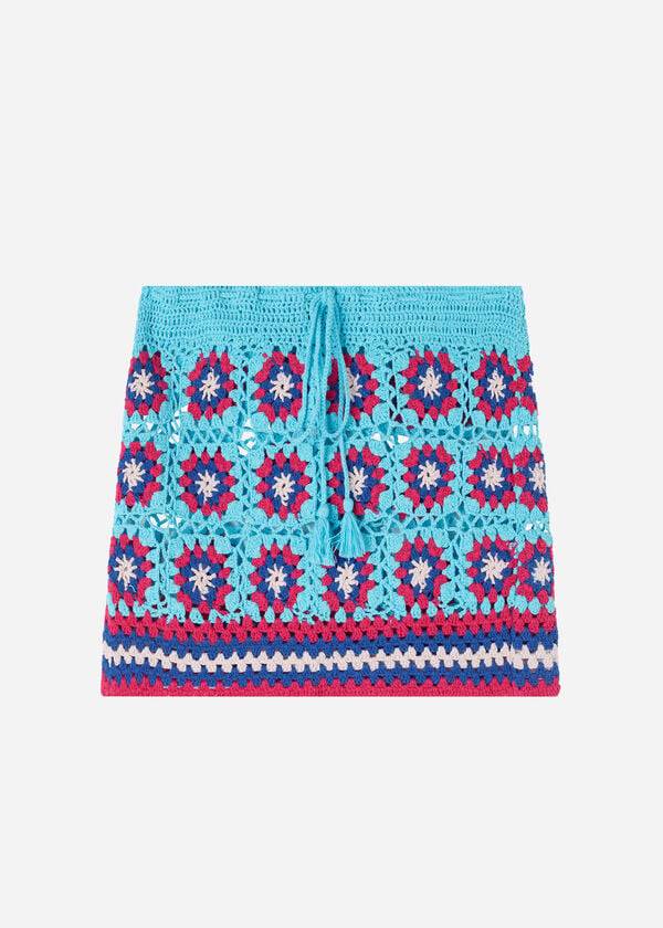 Women's Calzedonia Crochet Skirt Cover Ups Turquoise / Blue | IE2129MA