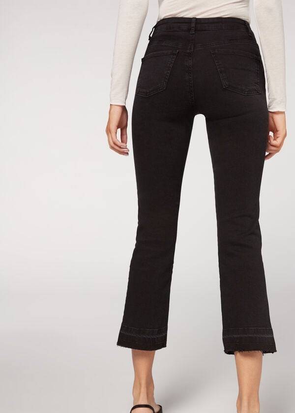 Women's Calzedonia Cropped Flare Jeans Grey | IE2562BC