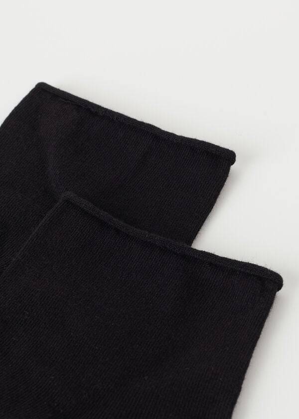 Women's Calzedonia Cuffless in Cotton rosa Short Socks Black | IE2396IS