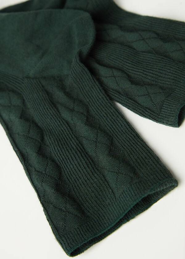 Women's Calzedonia Diamond-Pattern Wool Short Socks Green | IE2417DN