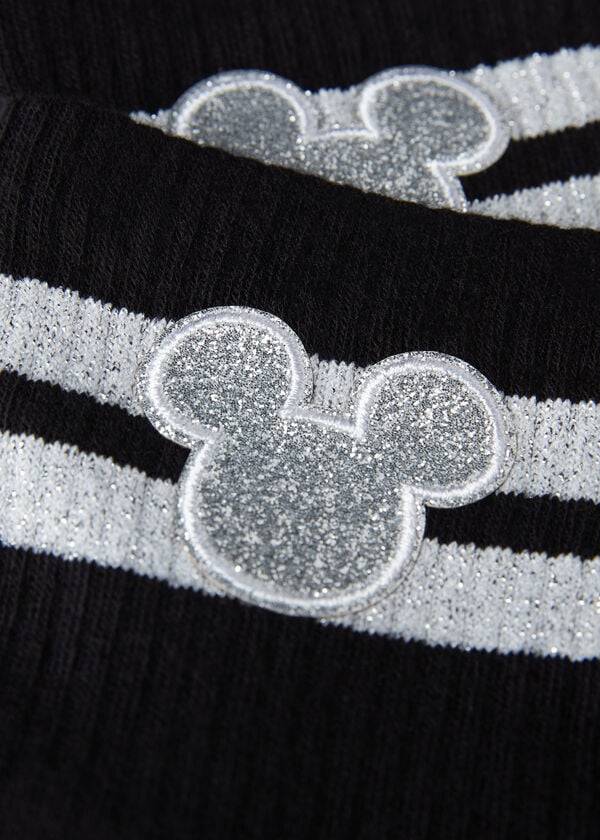 Women's Calzedonia Disney Mickey Mouse Sport Short Socks Black | IE2419AP