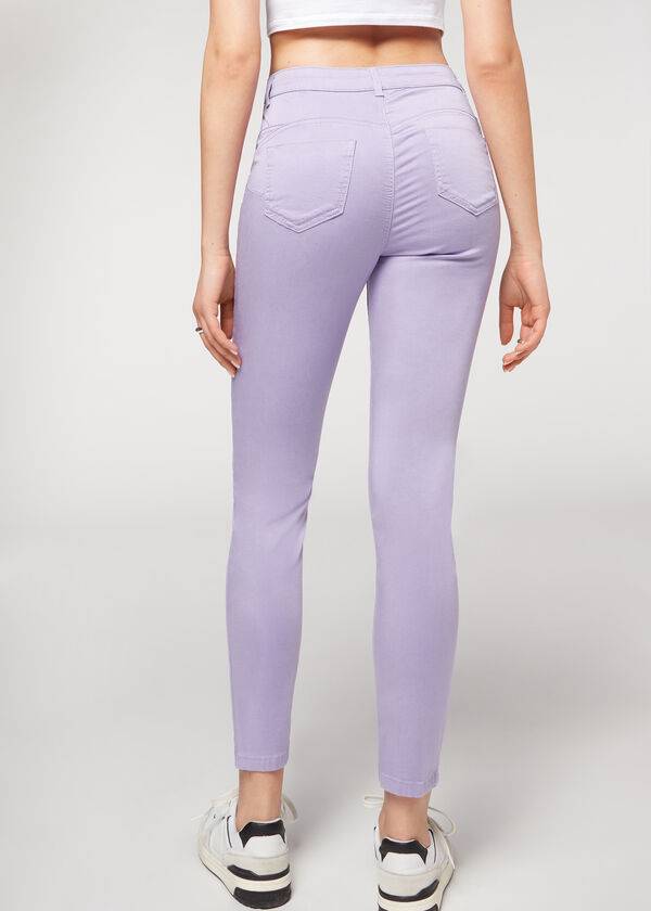 Women's Calzedonia Eco Light Push Up Denim Jeans Purple | IE2584WY