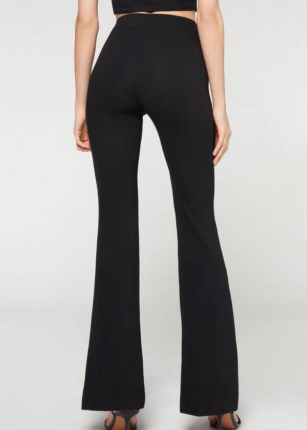 Women's Calzedonia Flared Leggings Black | IE2653RW