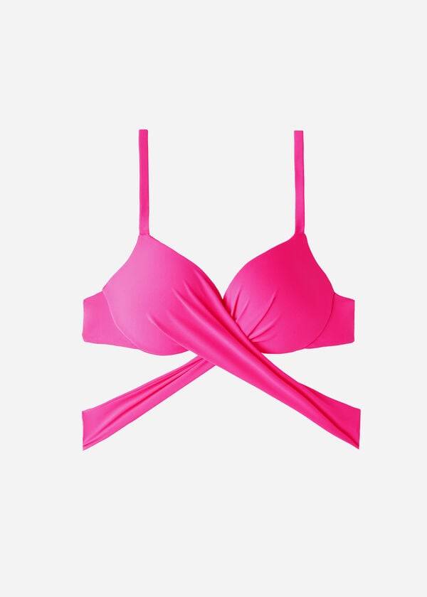 Women's Calzedonia Graduated Padded Push Up Indonesia Bikini Tops Pink | IE1722OR