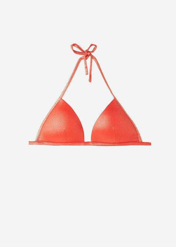 Women's Calzedonia Graduated Padded Triangle Antigua Bikini Tops Coral Orange | IE1730JJ