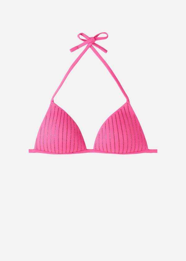 Women's Calzedonia Graduated Padded Triangle Shanghai Bikini Tops Pink | IE1747IS