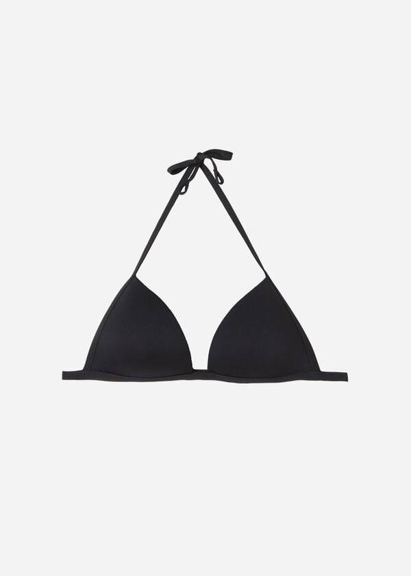 Women's Calzedonia Graduated Soft Padded Triangle Indonesia Bikini Tops Black | IE1760XF