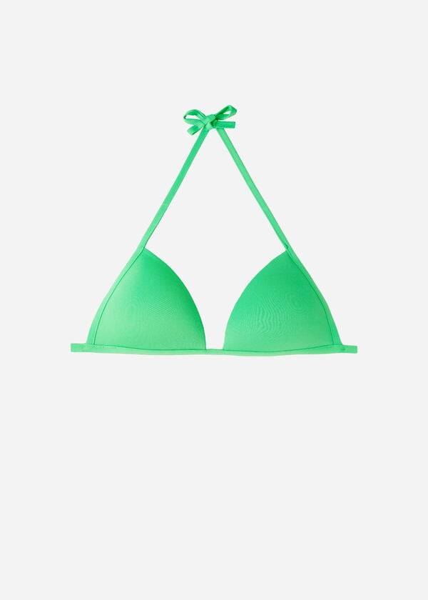 Women's Calzedonia Graduated Soft Padded Triangle Indonesia Bikini Tops Green | IE1761CE