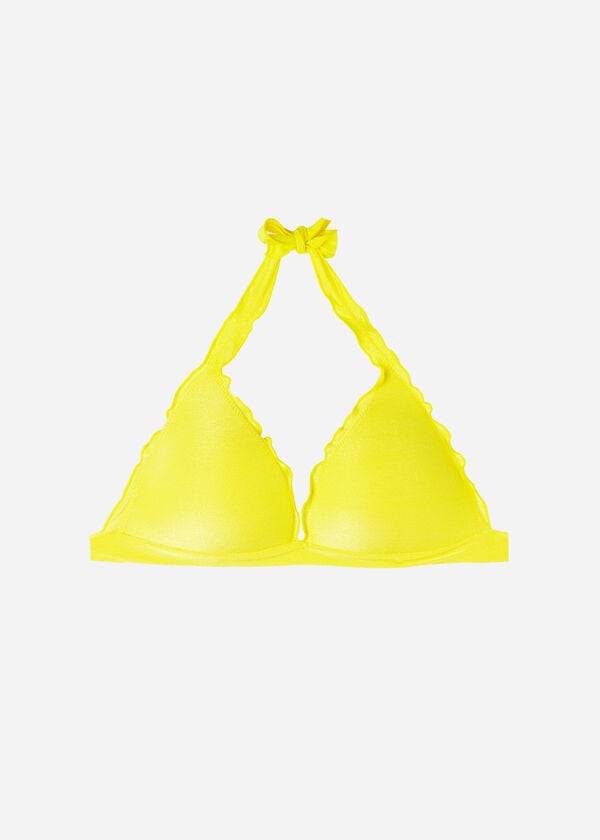 Women's Calzedonia Graduated Triangle Formentera Bikini Tops Yellow | IE1767WY