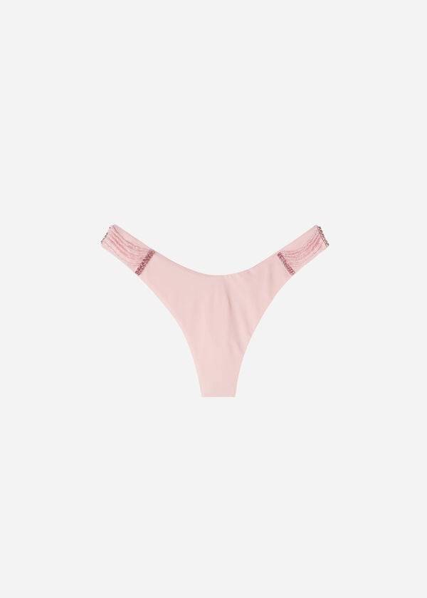 Women's Calzedonia High-Cut Brazilian Manila Bikini Bottoms Pink | IE1443HK