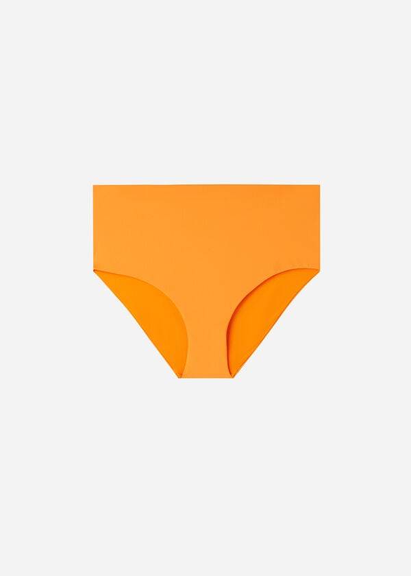 Women's Calzedonia High Shaper Waist Indonesia Eco Bikini Bottoms Orange | IE1406TV