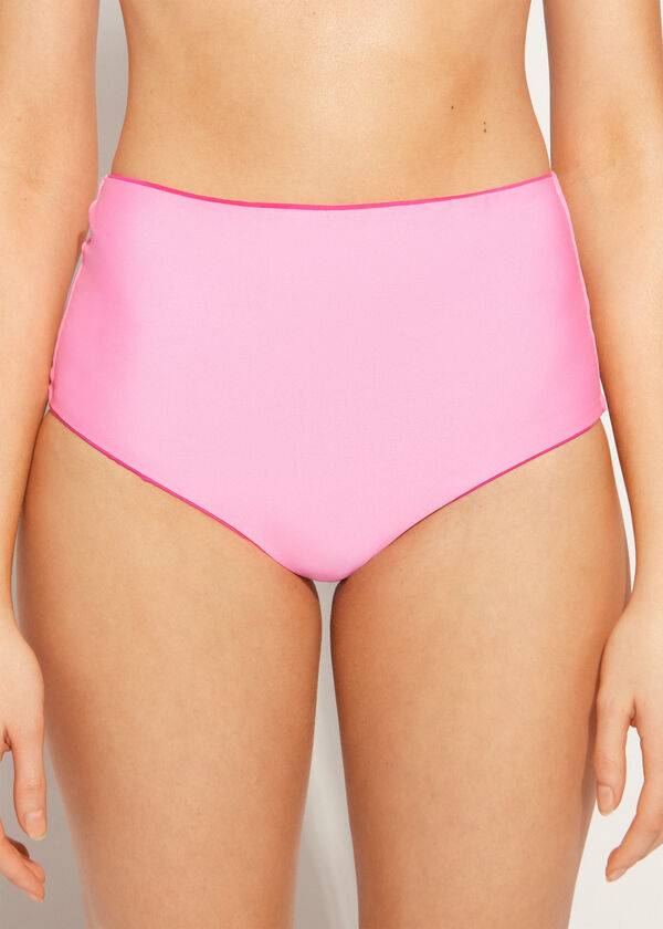 Women's Calzedonia High Shaper Waist Indonesia Eco Bikini Bottoms Pink | IE1409IS