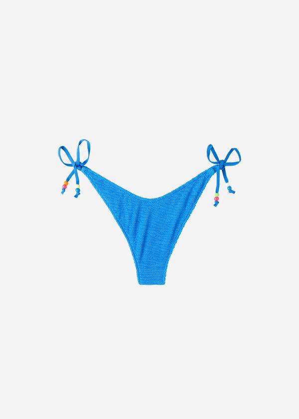 Women's Calzedonia High V-Cut Brazilian San Diego Bikini Bottoms Blue | IE1415FM