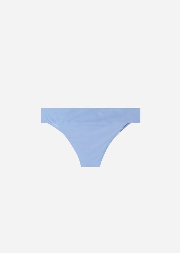 Women's Calzedonia High Waist Brazilian Indonesia Eco Bikini Bottoms Blue | IE1418JJ