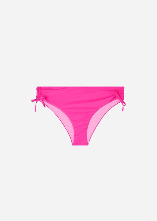 Women's Calzedonia High-Waist Drawstring Indonesia Bikini Bottoms Pink | IE1457RW