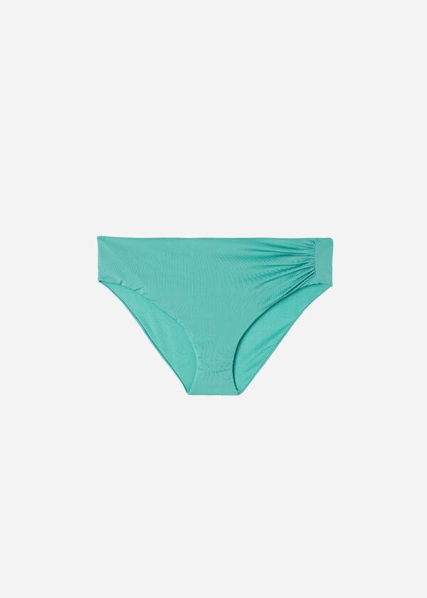 Women's Calzedonia High Waist Indonesia Eco Bikini Bottoms Turquoise | IE1426NB