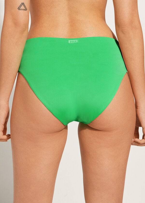 Women's Calzedonia High Waist Indonesia Eco Bikini Bottoms Green | IE1430EX