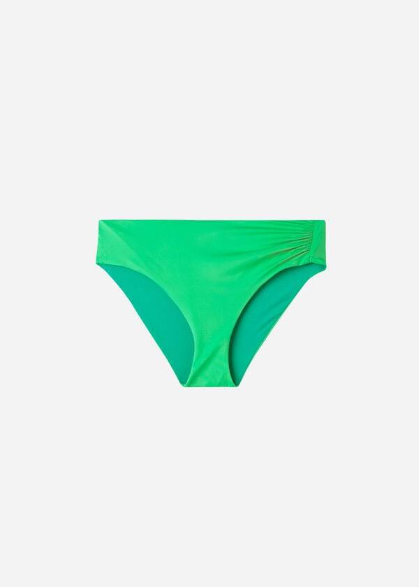 Women's Calzedonia High Waist Indonesia Eco Bikini Bottoms Green | IE1430EX