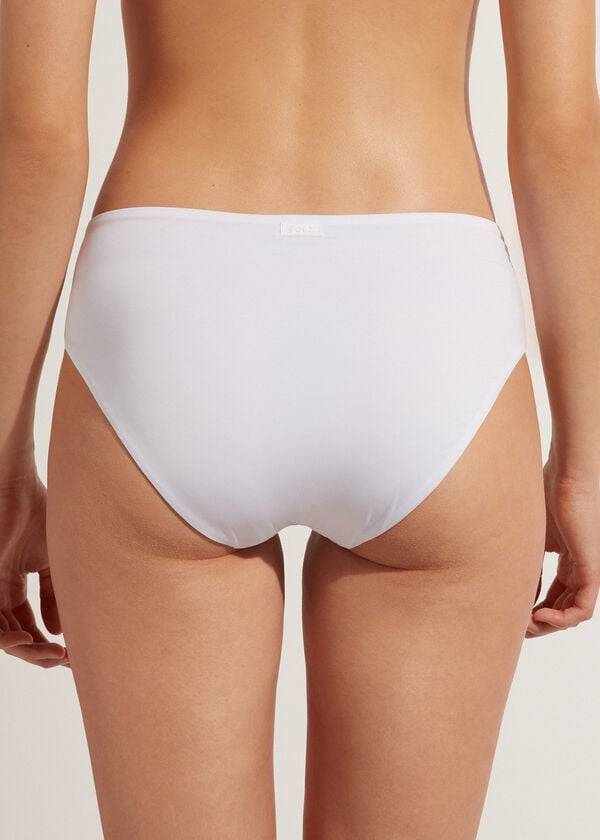 Women's Calzedonia High Waist Indonesia Eco Bikini Bottoms White | IE1432TV