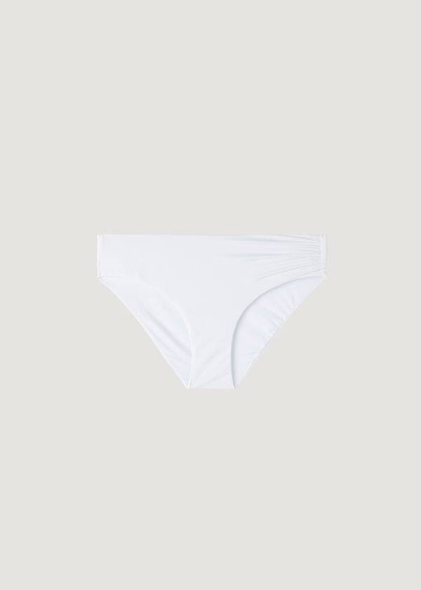 Women's Calzedonia High Waist Indonesia Eco Bikini Bottoms White | IE1432TV