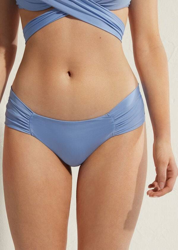 Women\'s Calzedonia Indonesia Eco Bikini Bottoms Blue | IE1467FM