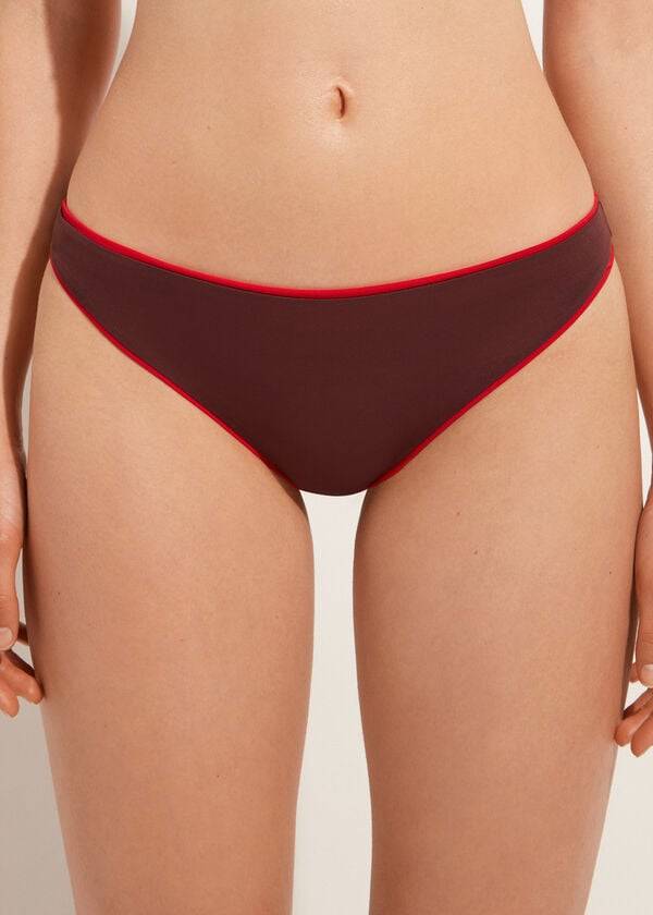 Women's Calzedonia Indonesia Eco Low rise Bikini Bottoms Red | IE1477BC