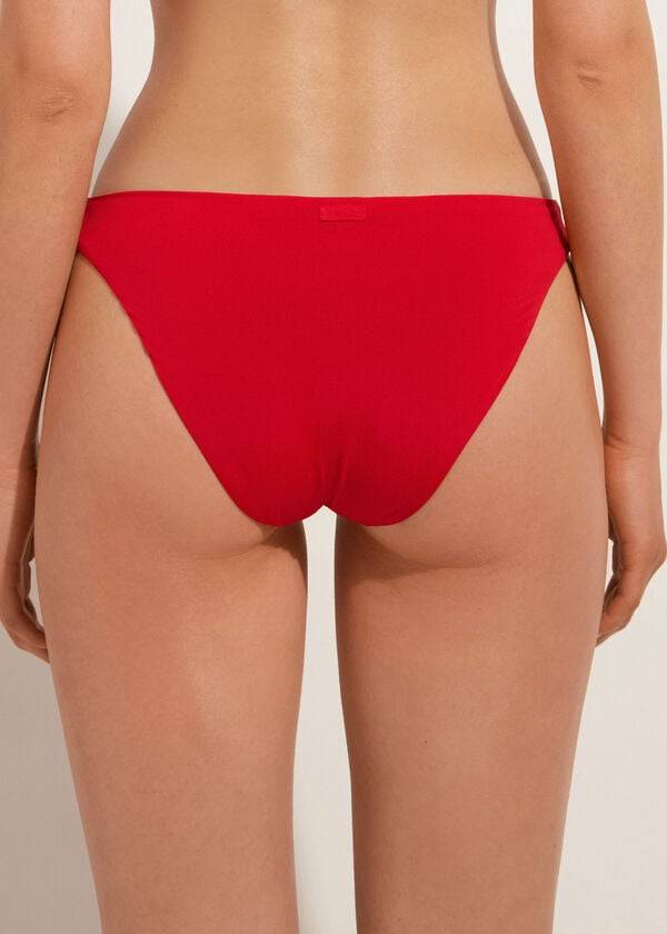 Women's Calzedonia Indonesia Eco Low rise Bikini Bottoms Red | IE1477BC