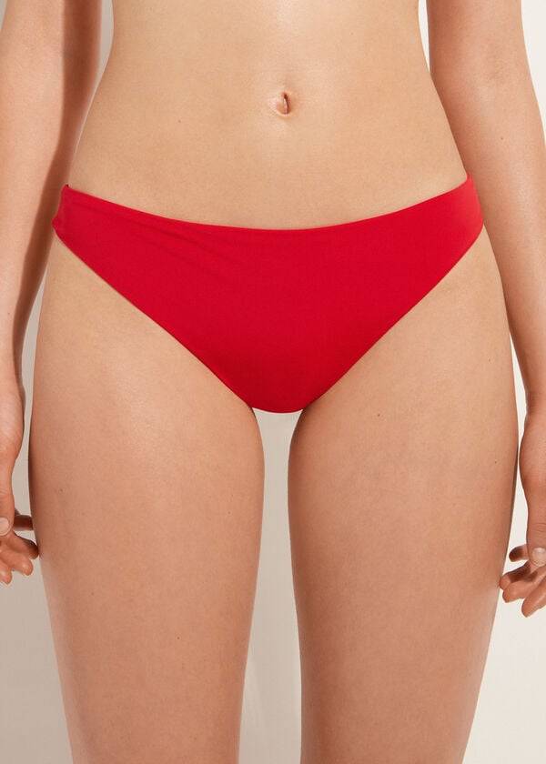 Women\'s Calzedonia Indonesia Eco Low rise Bikini Bottoms Red | IE1477BC