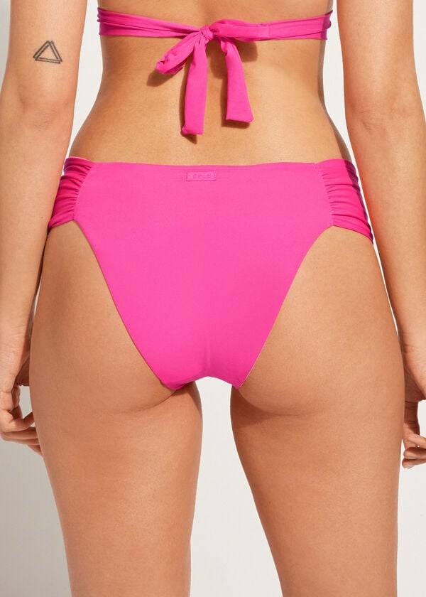 Women's Calzedonia Indonesia Eco rosa Bikini Bottoms Pink | IE1482EX