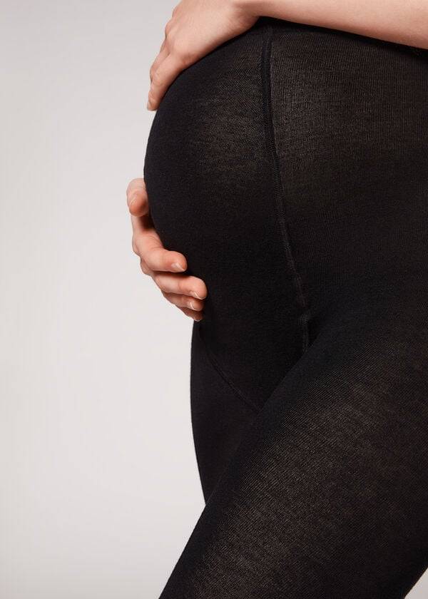 Women's Calzedonia Maternity with Cashmere Maternity Tights Black | IE1007CE