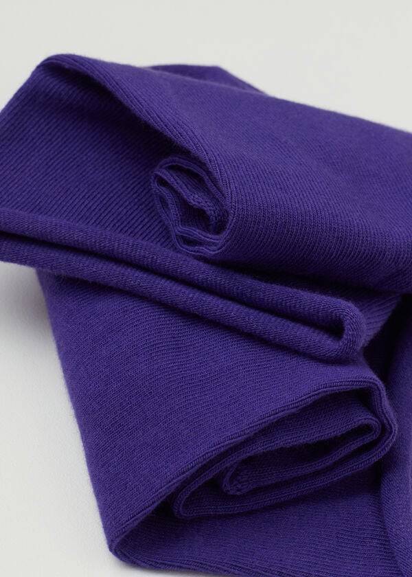 Women's Calzedonia Non-Elastic Cotton Ankle Short Socks Purple | IE2459VD