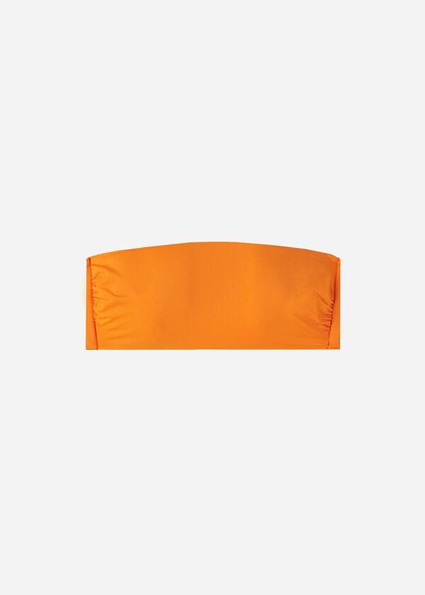 Women's Calzedonia Padded Bandeau Indonesia Eco Strapless Bikini Tops Orange | IE1809KI